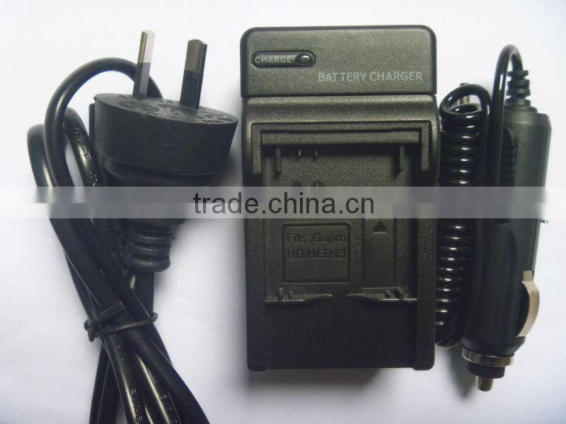 Digital camera charger with AU plug for Gopro hero 3 battery