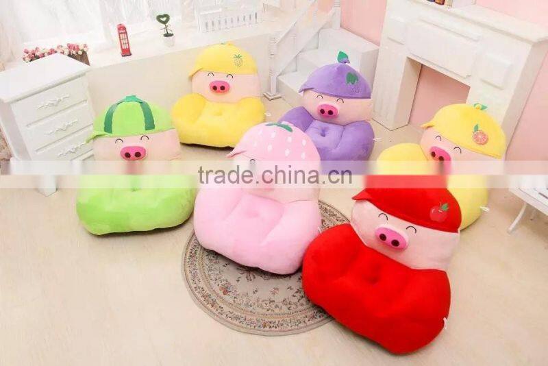 lovely cartoon animal model mcdull piggy kids' lazy small plush soffa