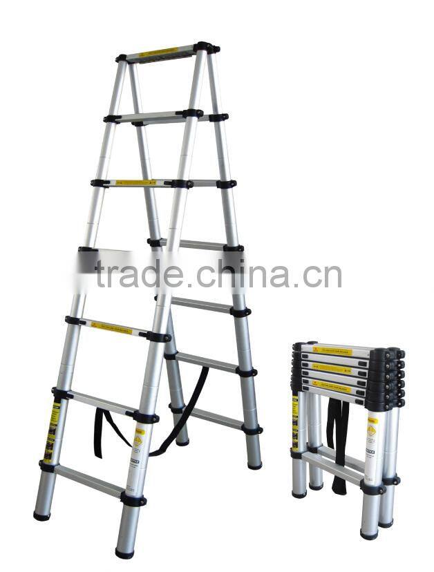 High quality Aluminium telescopic ladder EN131