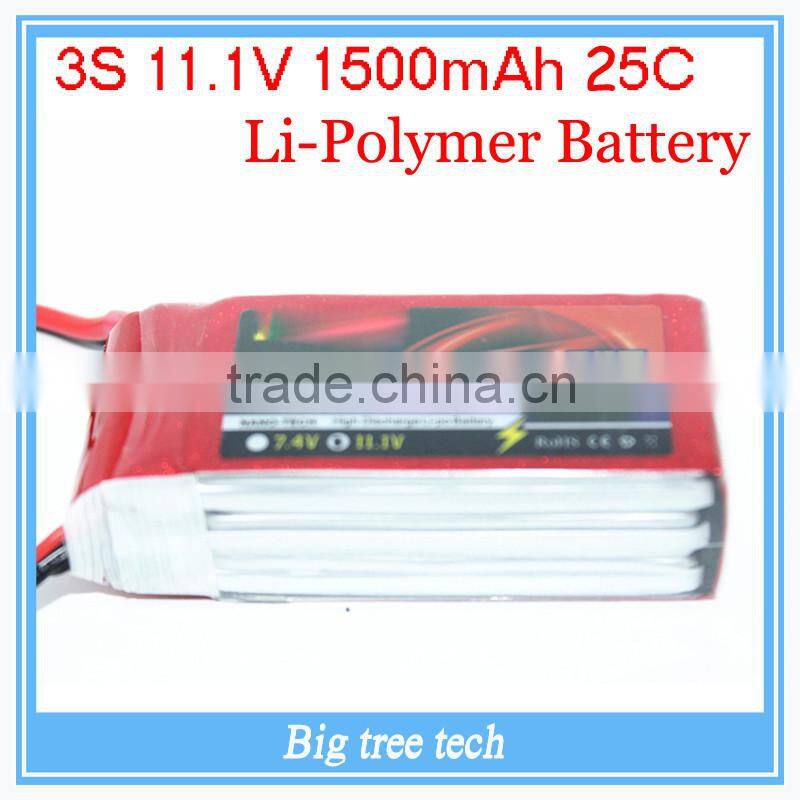 Lipo Battery Classical Series 3S 11.1V 1500mAh 25C Li-Polymer Battery for RC Airplanes