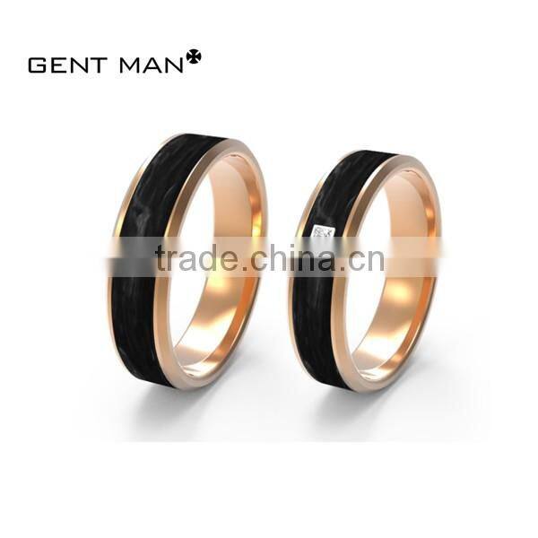 china jewelry gold solid carbon fiber couple ring 925 silver wedding bands wedding rings set for couples