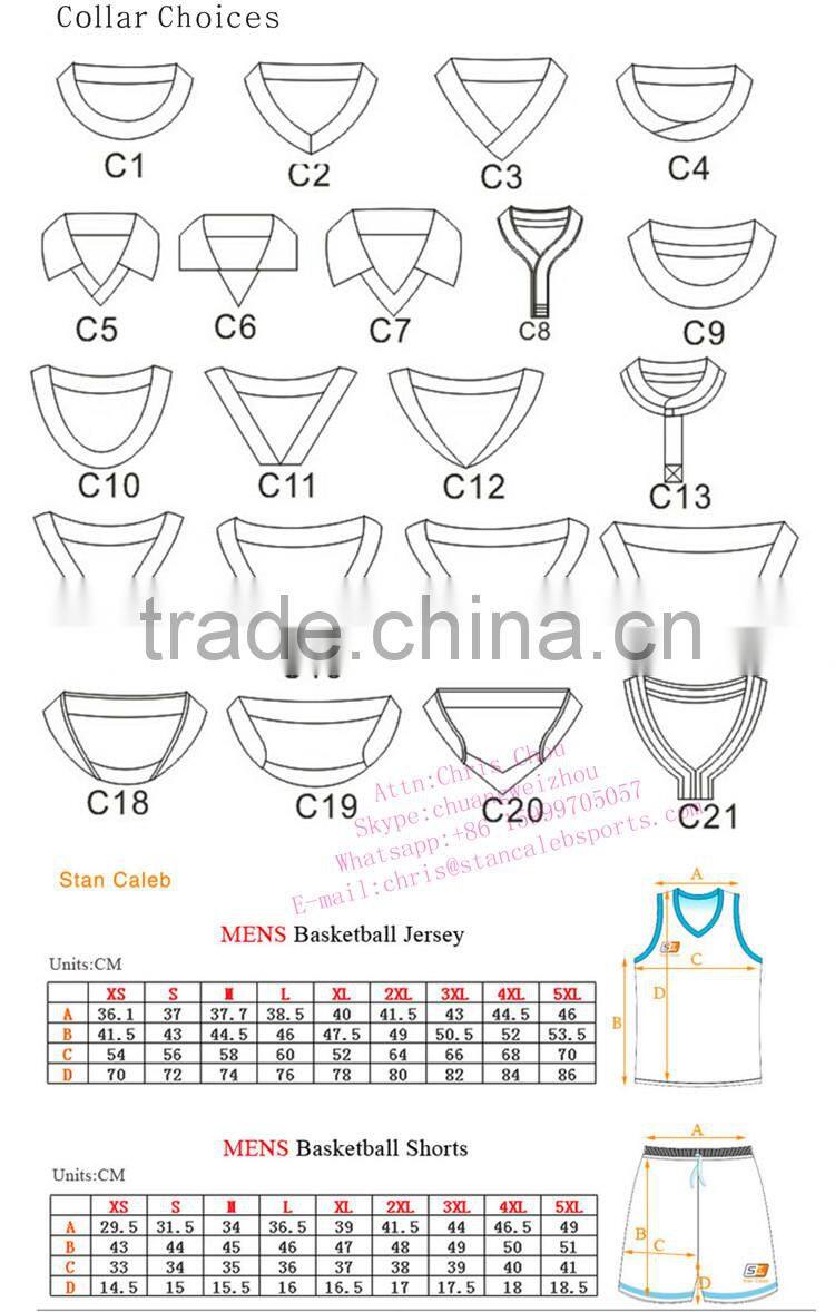 Stan Caleb Professional custom cheap Full Sublimation reversible basketball jersey/basketball uniform design