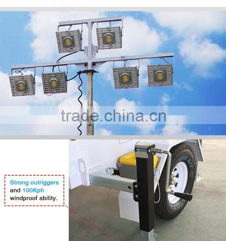 High lumen efficacy generator lights rental for night lighting