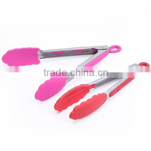 High Quality FDA Standard BPA Free Silicone Tong/ Silicone Food Serving Tong