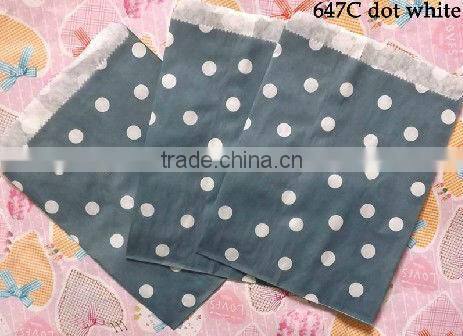 medium KRAFT polka dot paper gift or favor bags - 5 x 7.5 inches