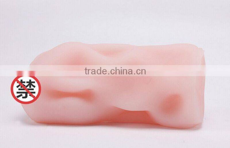 Virgin high simulation artificial silicone plastic sex toy rubber pussy for men