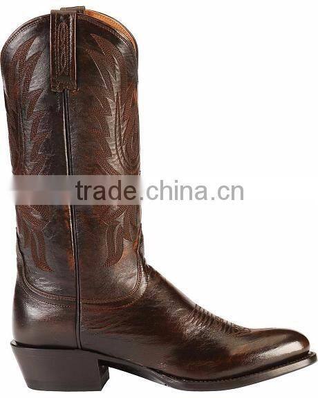 black tan brown cowboy calfskin leather handcrafted lone stars calf western boots wholesale
