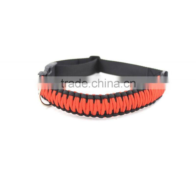 Braid rope dog leash and collar, paracord dog leash