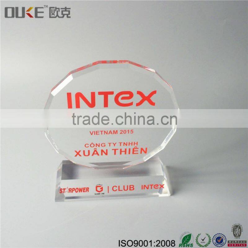 custom wholesale high transparent acrylic trophy