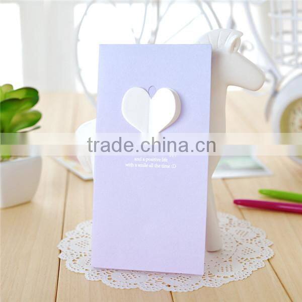 Hand Made Paper Folding Birthday Greeting Cards Design with heart and handle
