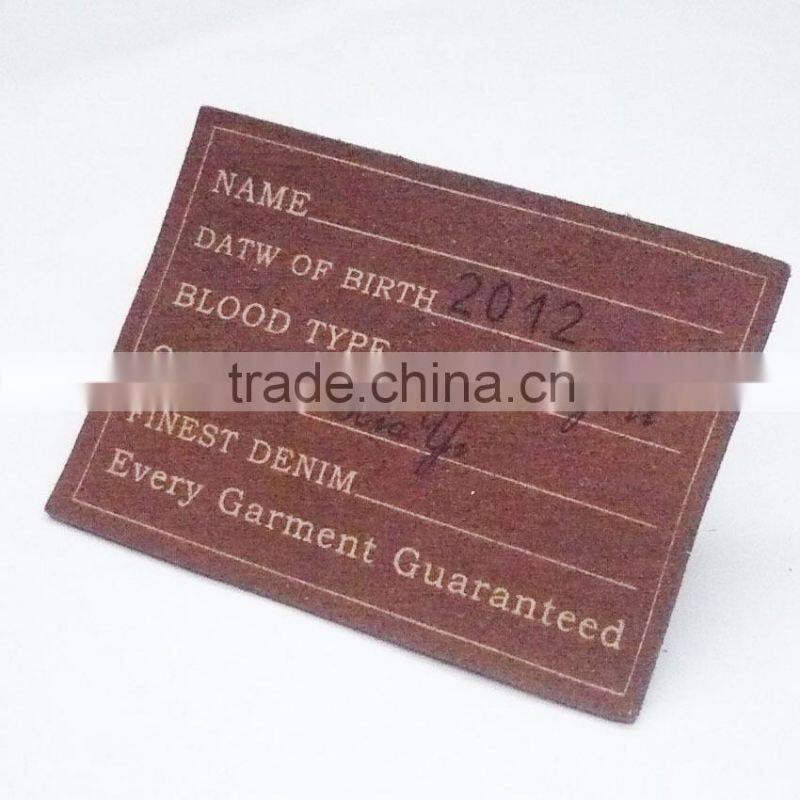 Custom Embossed Leather Patch