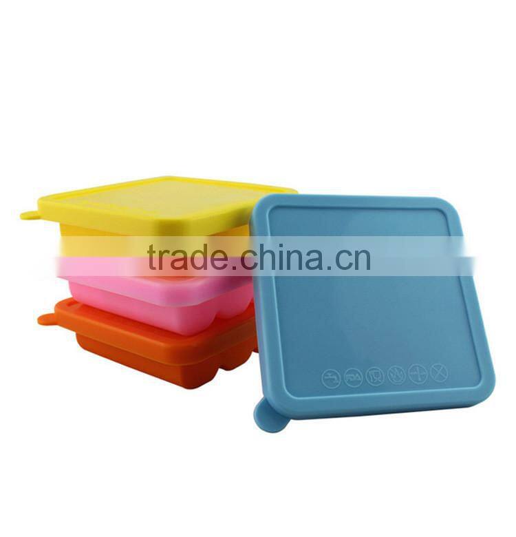 High Quality Custom Silicone Ice Cube Tray with Lid, Personalized Ice Cube Tray Moulds