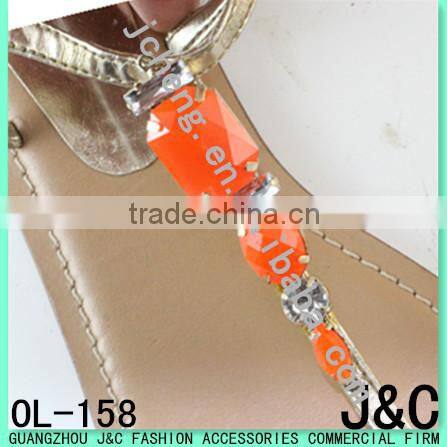 New design glass stone shoe ornament/ shoe accessory/ shoe trim