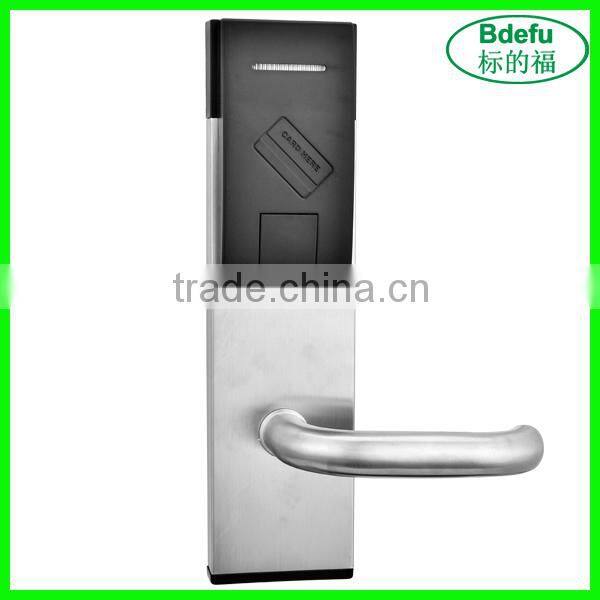 Intelligent electronic card key hotel door lock system