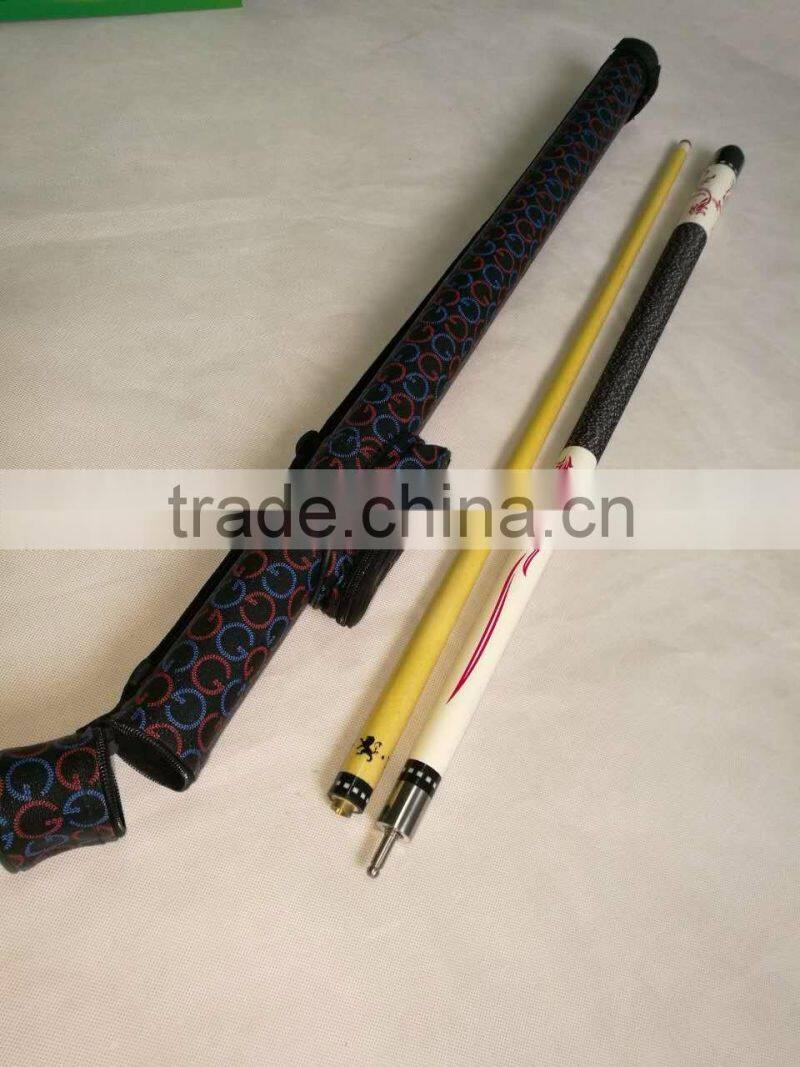 High quality Maple wood 57 inch 1/2 joint billiard pool cue with cue bag/ Pool cue set/ Factory promotion