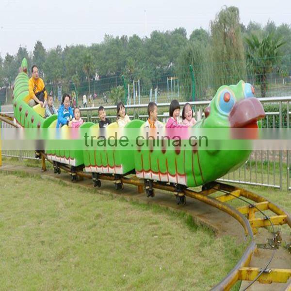 China manufacturer amusement rides kiddie caterpillar roller coaster for sale