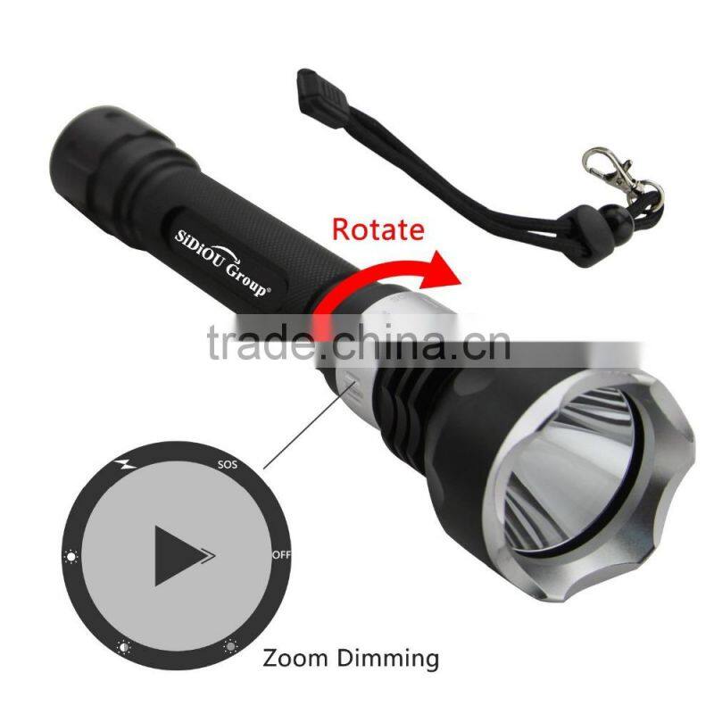 2000LM Super Bright XM-L L2 LED Waterproof Underwater Diving Flashlight Torch+2*18650 3000mAh Rechargeable Battery+Charger