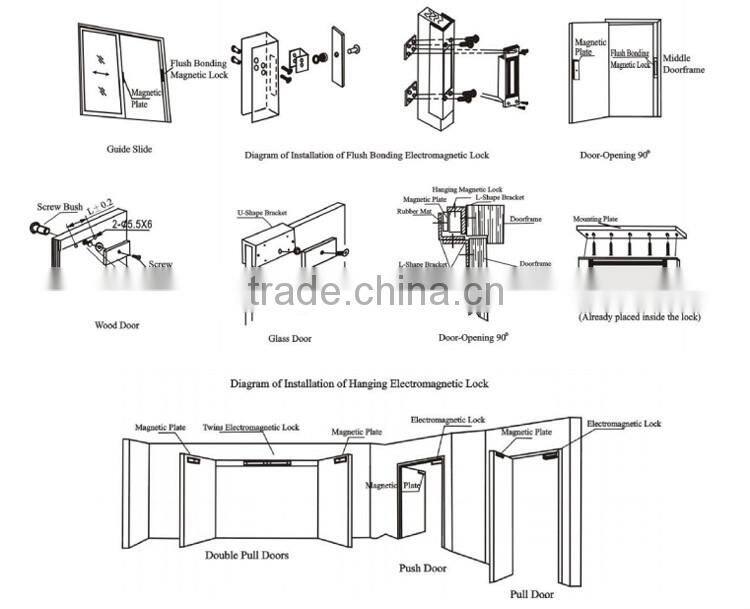 Indicator Light EM DC12V/24V 350Lbs EM Electronic Locks Parts 180GF