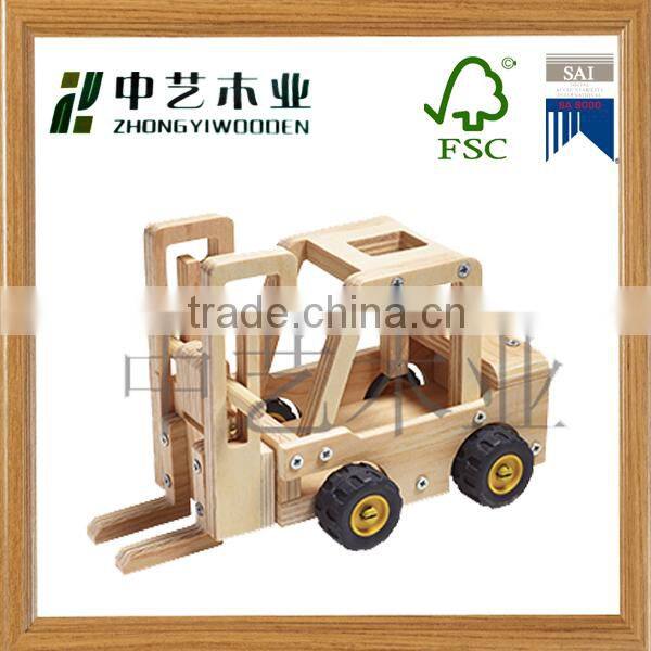 wholesale DIY assembly wooden car toy for 3-8 years chidren