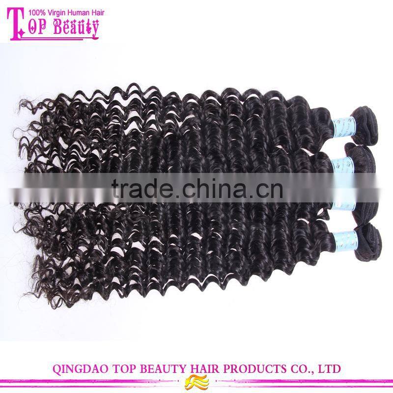 Wholesale High Quality Grade 7a peruvian deep curly wavy hair 100% virgin peruvian curly hair