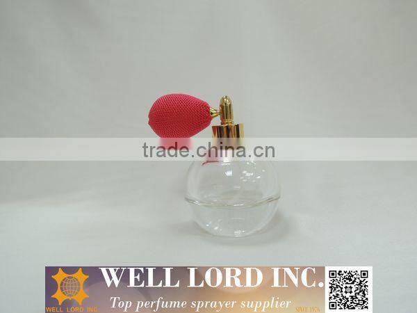 Popular wedding gift set 50ml perfume with red bulb sprayer bottle