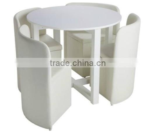 space-saving dining table and chair set