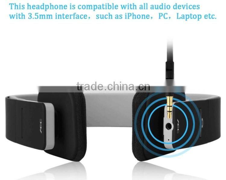 New AEC BQ-618 Wireless Sport Bluetooth AUX Play Function Stereo Earphone Heaset Headphone Noise cancelling headphones For iPho