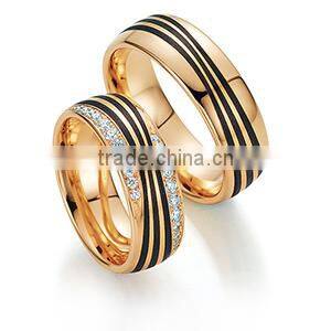 Black titanium plated unique design ring for men