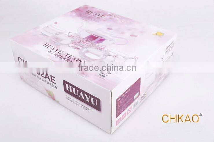 teapot and cups/hand made glass tea set