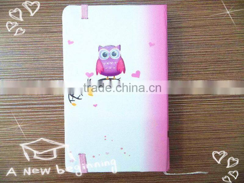 Promotional Elastic Band Notebook/ Custom Notebook With Ribbon Marker