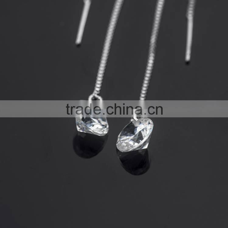 Big imitation diamond fashion earring jewellery long cartilage earrings fashionable imitation jewelry for women daily wear