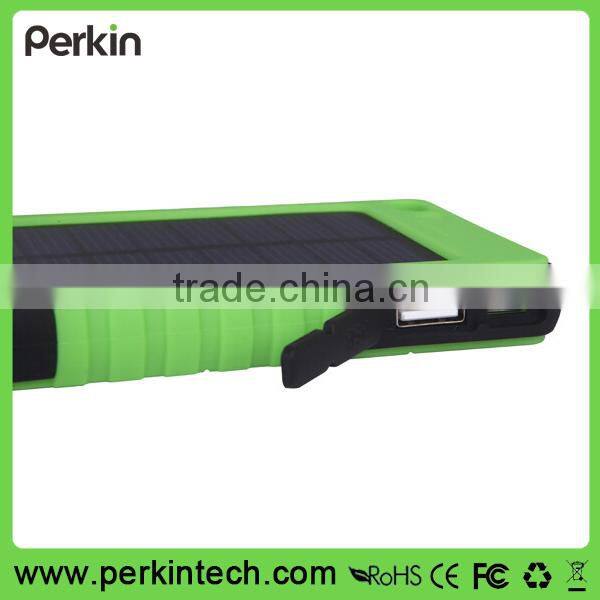 PS02 8000mah Solar power bank for Mobile Phone, OEM Solar Power Bank for Smartphone