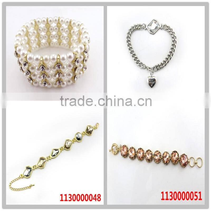 Fashion design love laugh live stretch rope bracelet