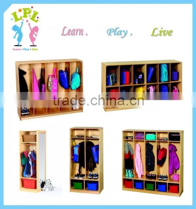 Factory Wholesale custom high quality wood material cubby toy storage shelf