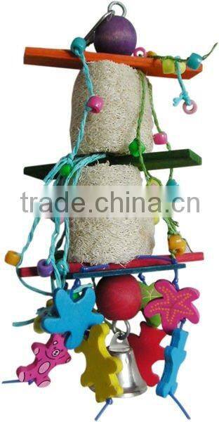 natural vegetable dye wooden bird toy