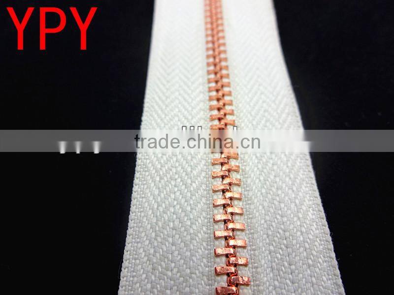 Popular Style Rose Gold Zipper