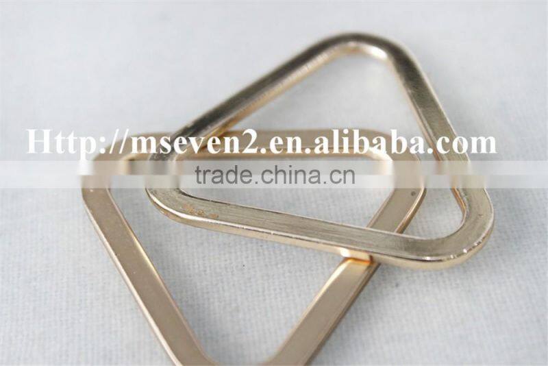 high quality 100% zinc alloy triangle textile garment metal buckles for wholesale