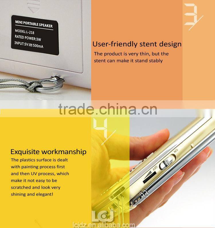 L-218 Hot sale MP3 FM radio player with mp3 player and speaker