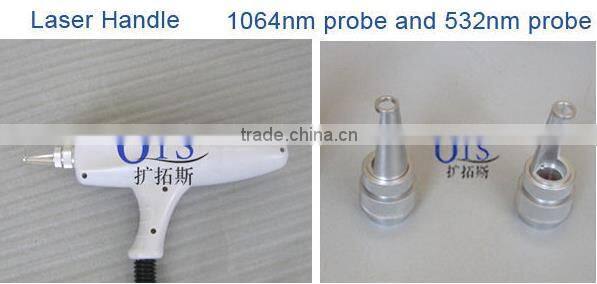 2015 portable nd yag laser tattoo removal machine/ eo q-switched nd:yag 1064/532 585 650