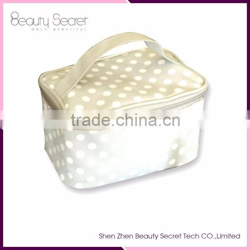 Custom brand logo travel makeup bag cosmetic case for lady women