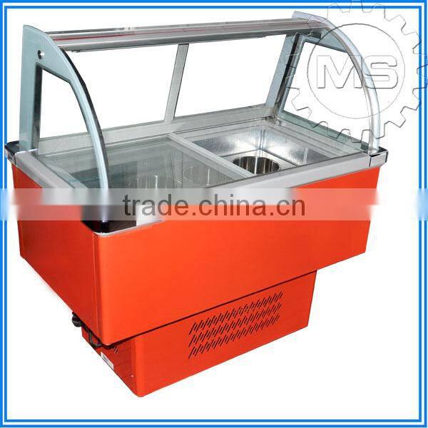 High efficiency sandwich display cooler