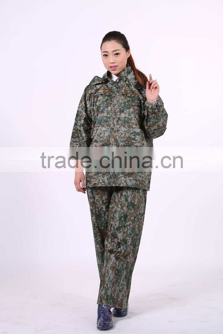 OEM factory cheap waterproof breathable pvc rain gear suit