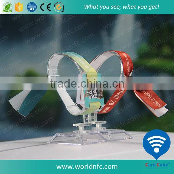Radio Controlled RFID Woven Ribbon Wristband