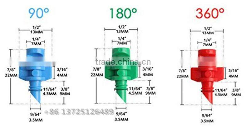 Plastic micro jet sprinkler heads