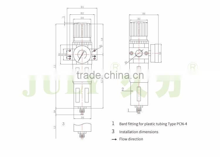 Direct sale JULY automatic pneumatic air source filter regulator