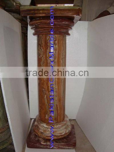 CUSTOM MADE RED ONYX PEDESTALS COLLECTIONS