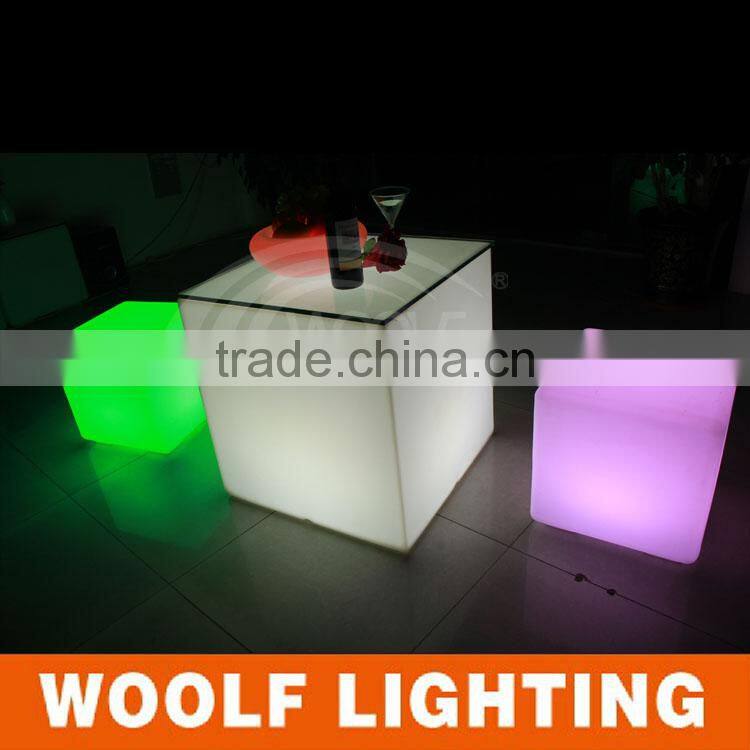 Stylish Colourful Simple Style Glowing Illuminated LED Bar Cube Chair