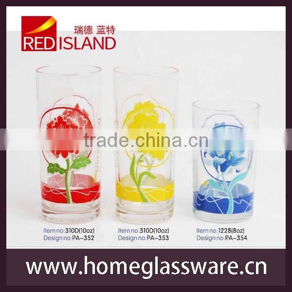 2014 flower engraved designs glass cups/beautiful cups /glassware