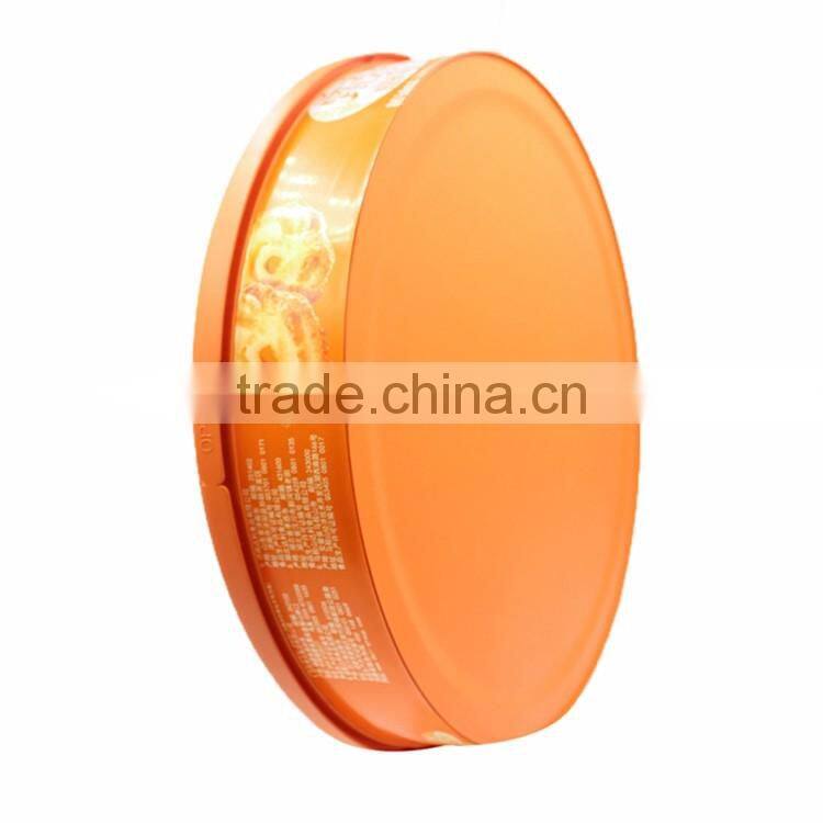 Round Biscuit Packaging Products with IML Printing, Plastic Container Food Packaging for Pickle