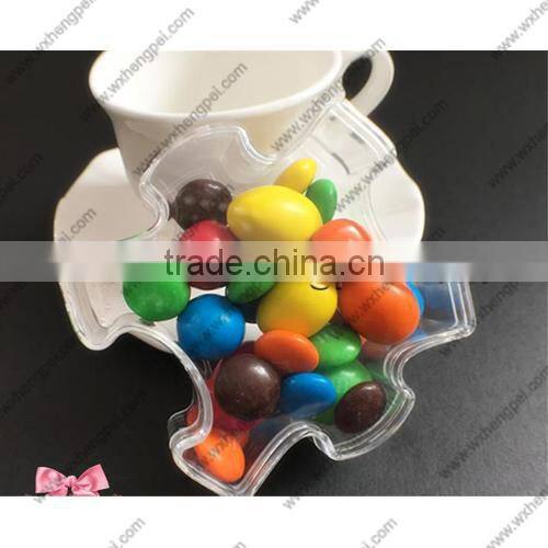 Cleverish portable cute transparent puzzle plastic storage jewelry wedding box kit